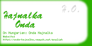 hajnalka onda business card